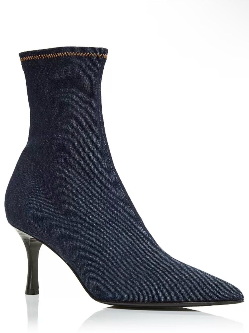 Rag & Bone Brea Navy Stretch Sock Booties Boots with Pointed Toe NEW 39.5 39 1/2